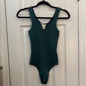 Teal Ribbed Bodysuit